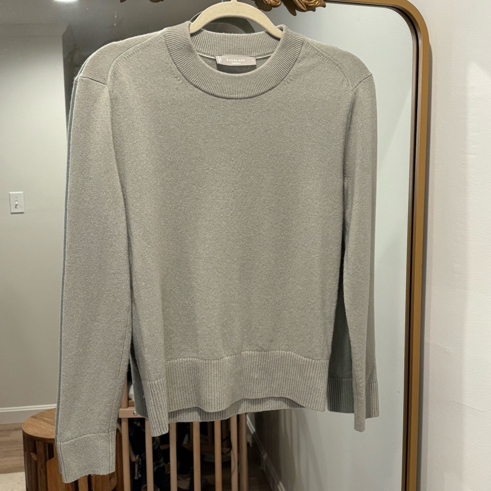Everlane Cashmere Sweater in Sea Salt Green